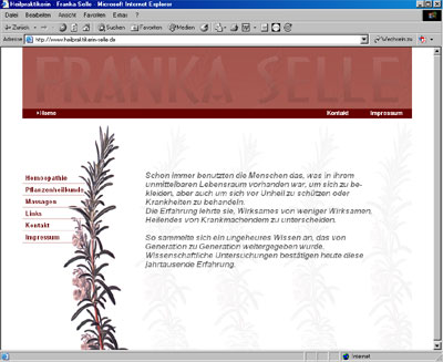 Screenshot Internetseite